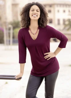 Shirt-Tunika mit V-Ausschnitt