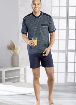 Shorty mit V-Ausschnitt und auswechselbarem Gummizug