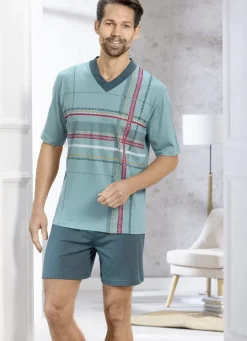 Shorty mit V-Ausschnitt und Druckmotiv