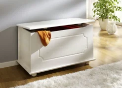 Sitztruhe aus massivem Kiefernholz