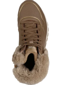 SKECHERS, gefütterte Damen-Boots, Winterschuhe, mit flauschigem Plüschkragen