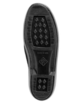 Slipper aus elastischem Strickmaterial mit Schnürung