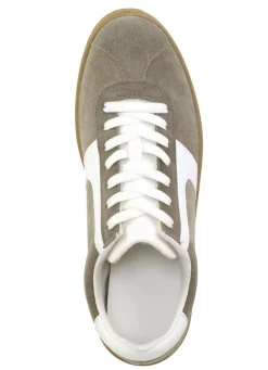 Sneaker aus Veloursleder mit Nappa-Besätzen und gepolstertem Schaftrand