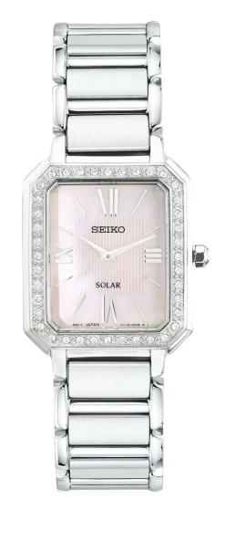 Solar-Damenuhr mit Swarovski-Kristalle