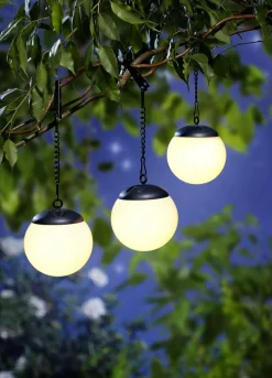 Solar-Kugelleuchten, 3er-Set