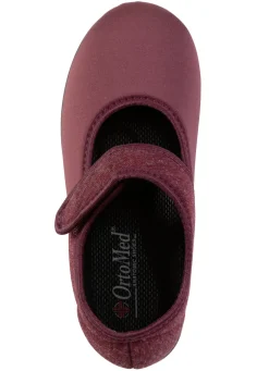 Spangenschuh aus weichem, teilweise meliertem Textilmaterial