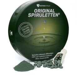 Spirulina Presslinge in Spirulettendose