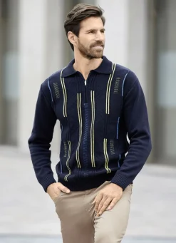 Sportiver Polopullover mit kurzem Reißverschluss