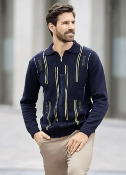 Sportiver Polopullover mit kurzem Reißverschluss