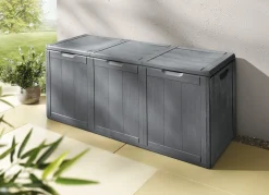 Spritzwasserbeständige Aufbewahrungsboxen in Holzoptik