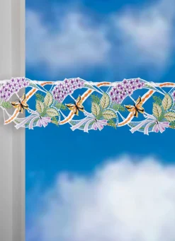 Stangendeko Flieder aus echter Plauener Spitze