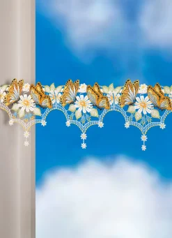 Stangendekoration aus Plauener Spitze