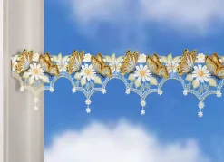 Stangendekoration aus Plauener Spitze