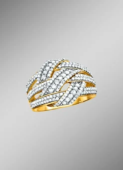 Stark ausgefasster Damenring