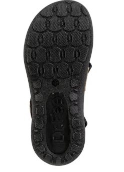 Stegspangen-Sandale mit Kork-Besätzen