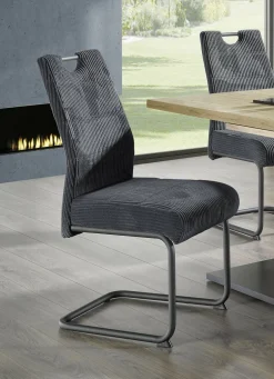 Stühle, 4er-Set, mit Cordbezug