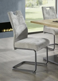 Stühle, 4er-Set, mit Cordbezug