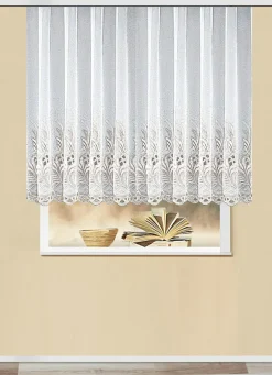 Stickerei-Store in gerader Form mit Plauener Stickerei