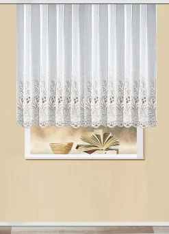 Stickerei-Store in gerader Form mit Plauener Stickerei