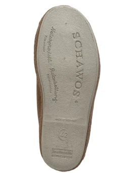 Stiefelette aus Veloursmaterial mit Klettverschluss