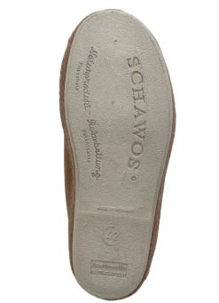 Stiefelette aus Veloursmaterial mit Klettverschluss