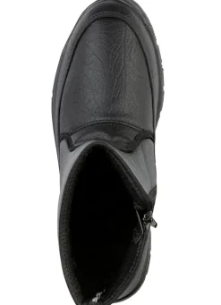 Stiefelette mit Knitter-Struktur