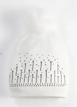 Stilvolle Damen-Mütze mit Glitzersteinchen