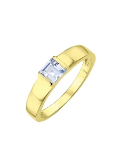 Stilvoller Damenring mit Blautopas