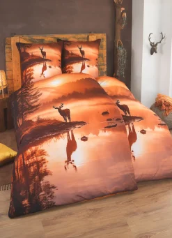 Stimmungsvolle Bettwäsche-Garnitur in Microfaser-Qualität