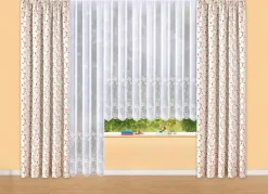 Store mit Blätter-Stickerei und Universalschienenband