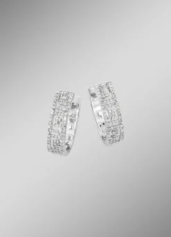 Strahlende Creolen mit Diamanten