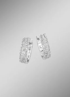 Strahlende Creolen mit Diamanten