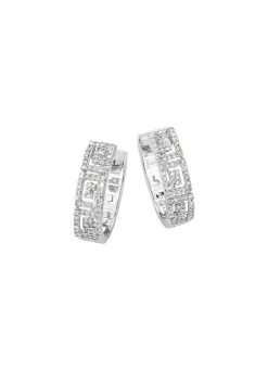 Strahlende Creolen mit Diamanten