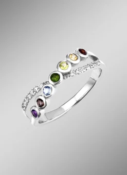 Strahlende Eleganz: Damenring mit echten Edelsteinen