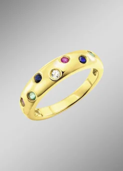 Strahlende Eleganz: Damenring mit echten Edelsteinen