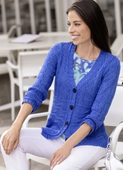 Strickjacke aus Bändchengarn