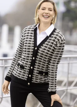 Strickjacke aus hochwertigem Effektgarn