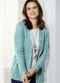 Strickjacke aus Melangegarn