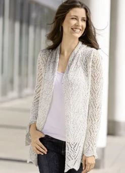 Strickjacke aus Paillettengarn