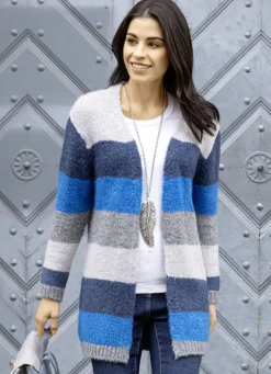 Strickjacke in Color-Blocking