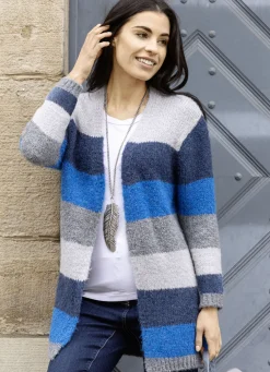 Strickjacke in Color-Blocking