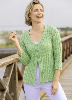 Strickjacke in feiner Melangeoptik