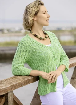 Strickjacke in feiner Melangeoptik