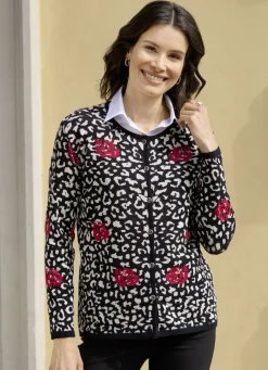 Strickjacke in Jacquard-Dessin