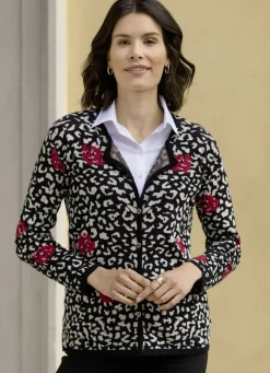 Strickjacke in Jacquard-Dessin