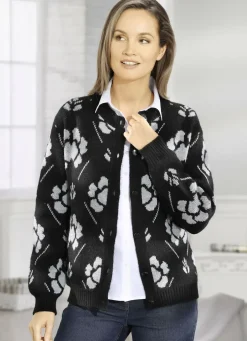 Strickjacke in Jacquard-Dessin