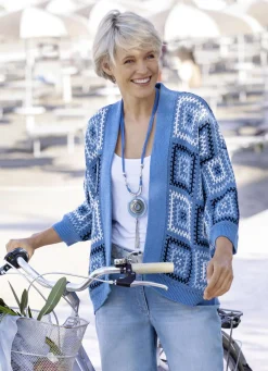 Strickjacke in Jacquard-Dessin