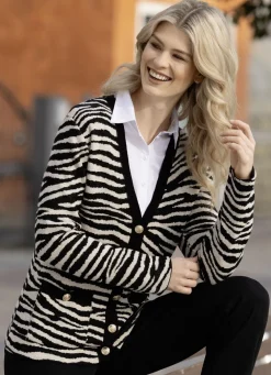 Strickjacke in Jacquard-Dessin