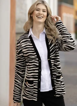 Strickjacke in Jacquard-Dessin