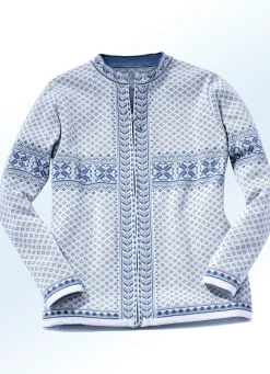 Strickjacke in Jacquard-Dessin